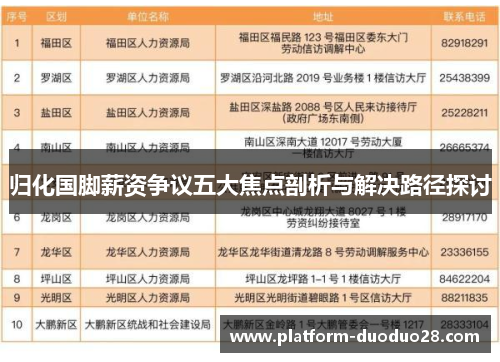归化国脚薪资争议五大焦点剖析与解决路径探讨